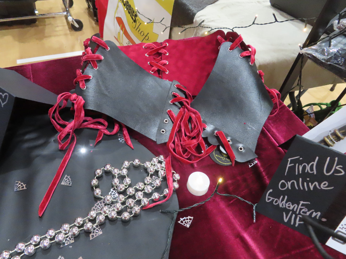 Black Leather Corset 6 Panel Red Velvet Lined Gothic Steampunk Waist Cincher Handmade Renaissance Festival Costume Top